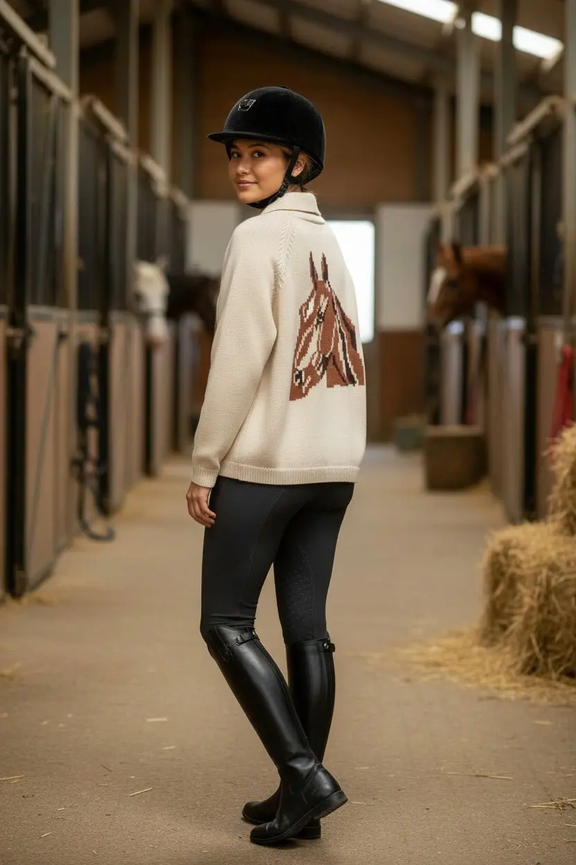 Equine Embrace Jacquard Sweater - Image 4