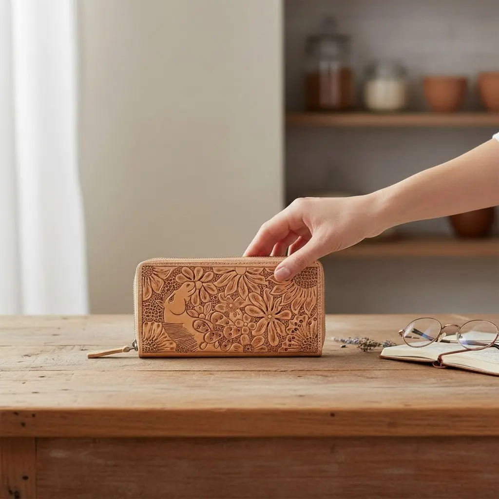 Meadow Mare Tooled Leather Wallet - Image 2