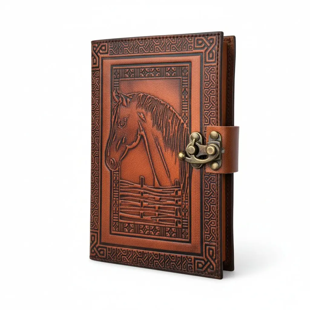Leather Vintage Horse Journal - Image 3