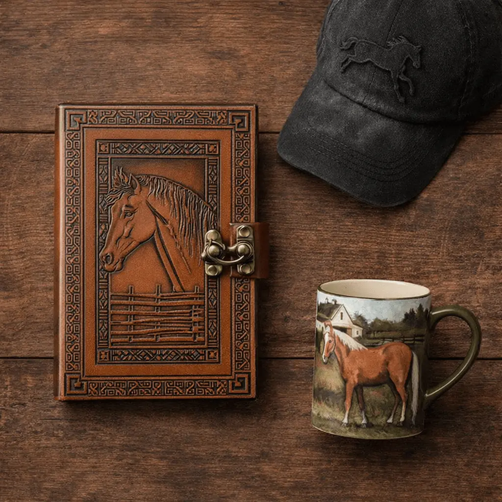 Leather Vintage Horse Journal - Image 4
