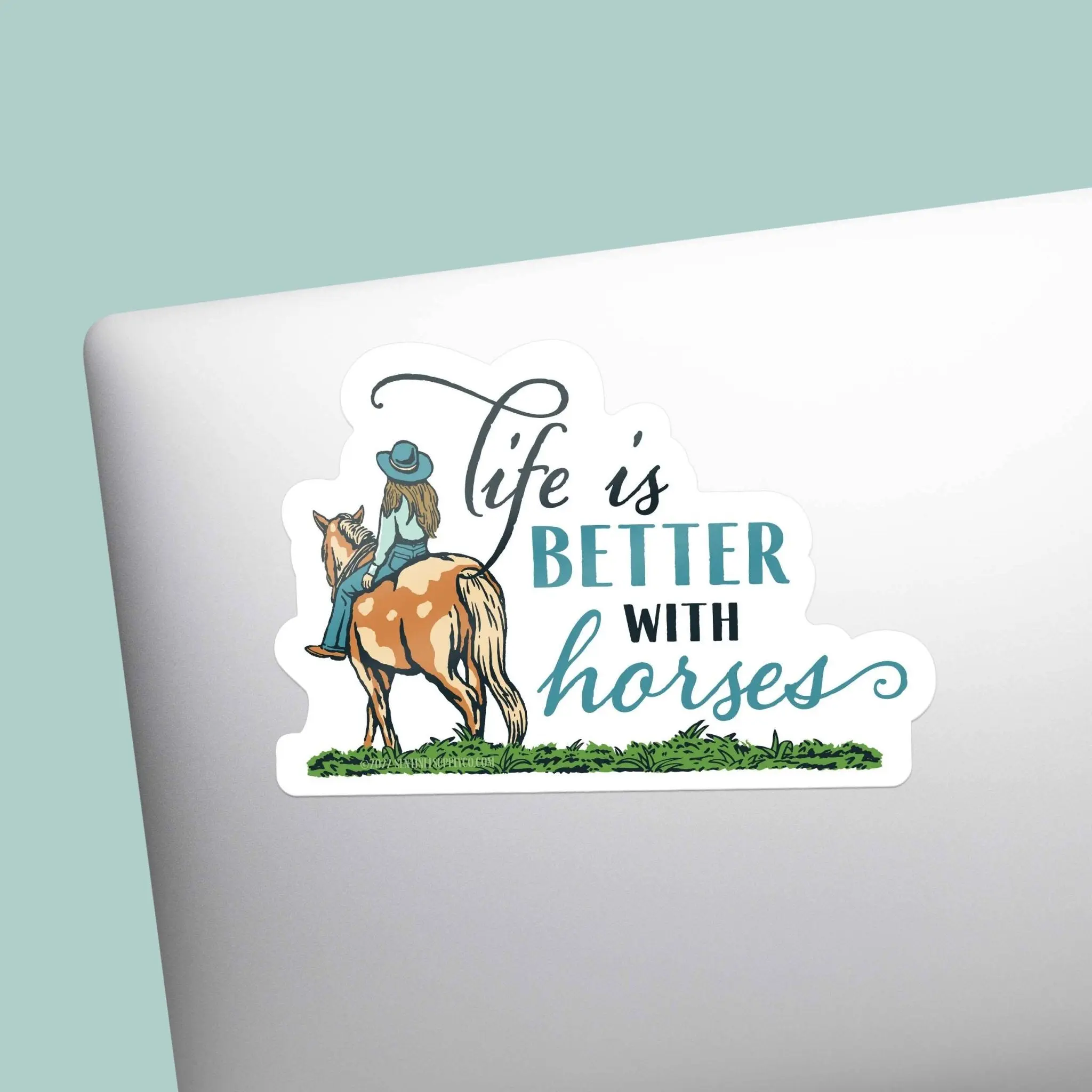 Life is Better With Horses Waterproof Sticker - Image 5