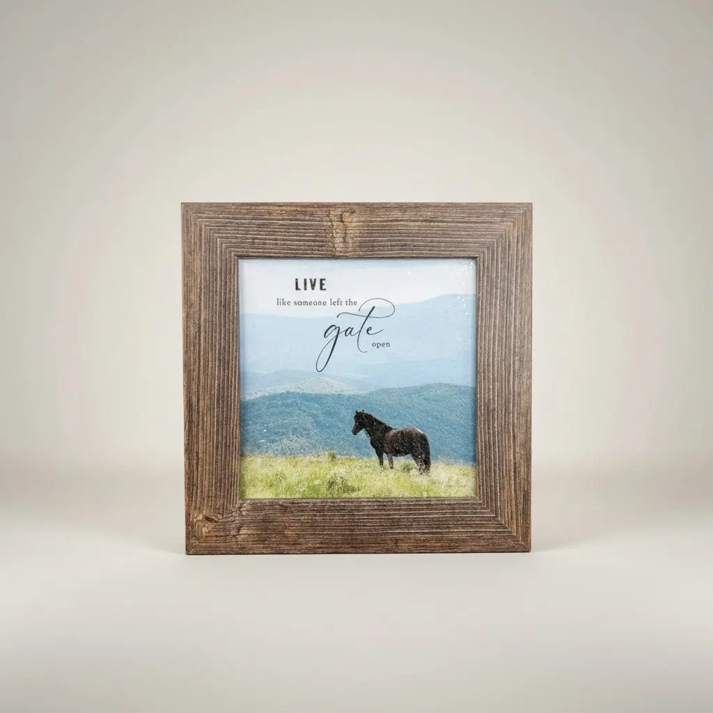 "Live Like Someone Left The Gate Open" Horse Art