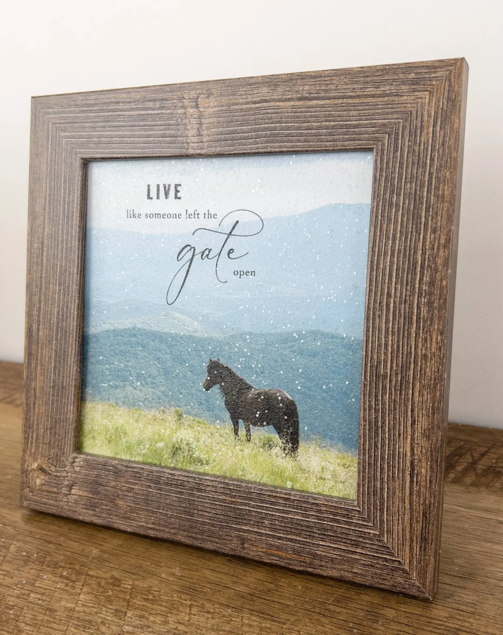 "Live Like Someone Left The Gate Open" Horse Art - Image 3