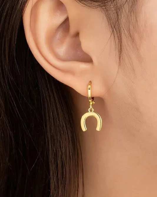 Luckie Huggie Horseshoe Earrings - Image 2