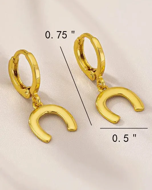 Luckie Huggie Horseshoe Earrings - Image 3