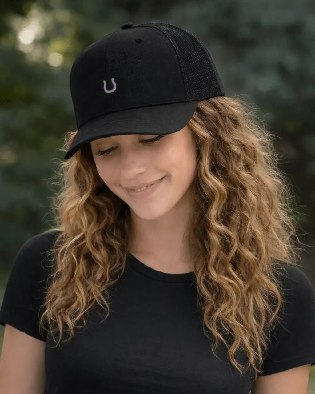Bridle Up Hope Trucker Hat (Black) - Image 8