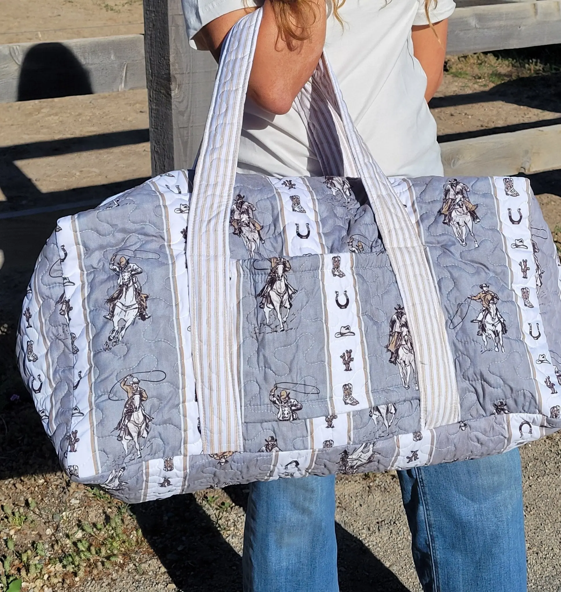 Saddle Up Quilted Duffle Bag - Image 4