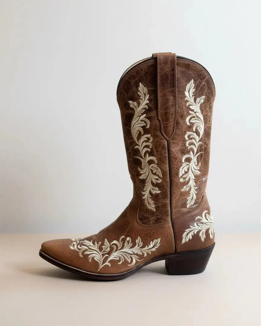 Bridle Bloom Embroidered Cowgirl Boots - Image 3