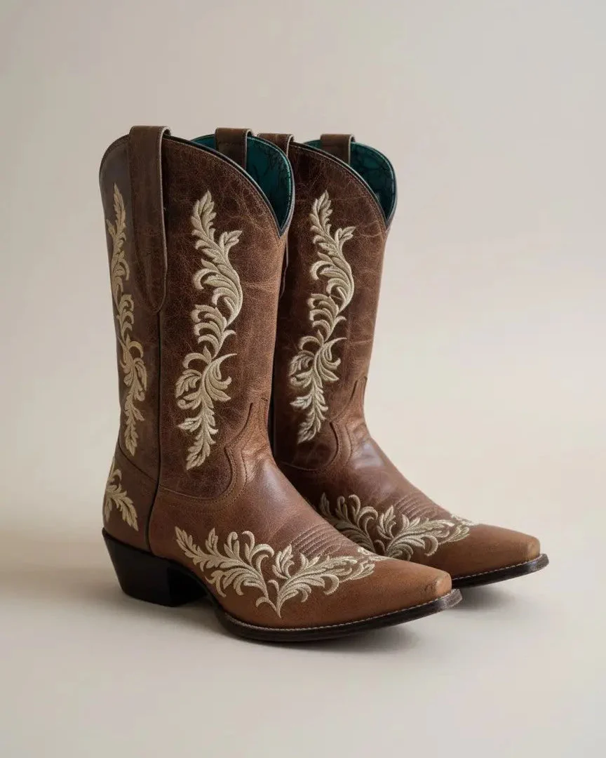 Bridle Bloom Embroidered Cowgirl Boots - Image 6