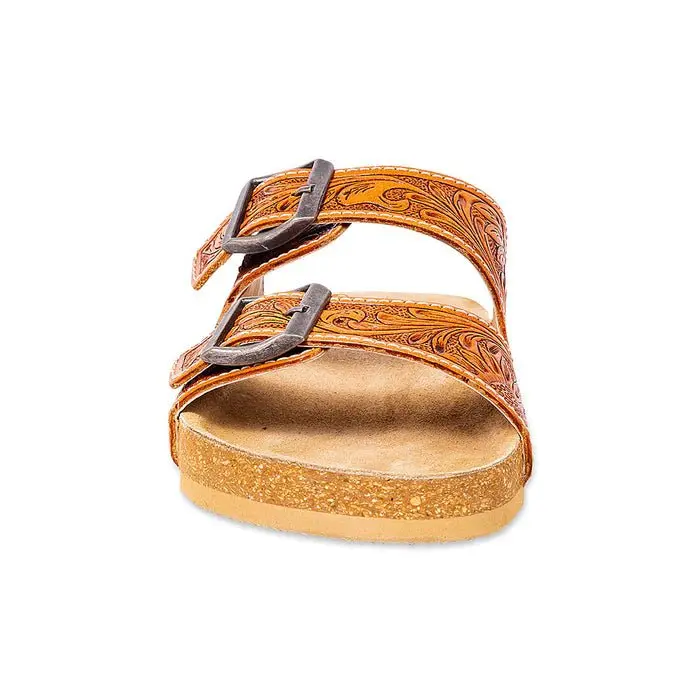 Molly Hand-Tooled Leather Sandals - Image 8