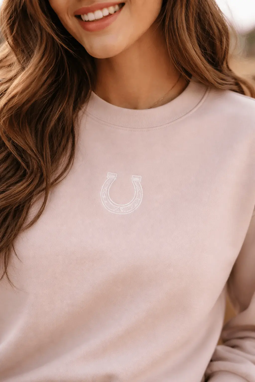 Lucky in Love Horseshoe Sweatshirt - Image 3