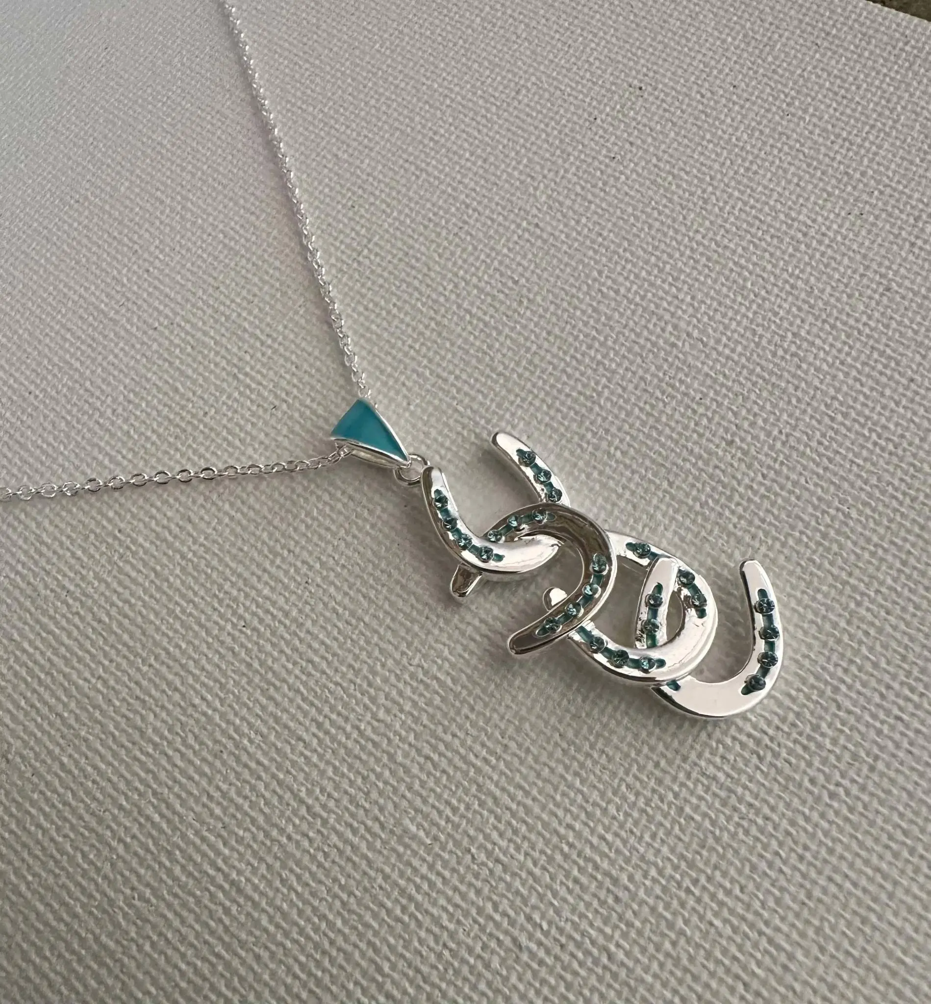 Petite Four Horseshoe Necklace - Image 3