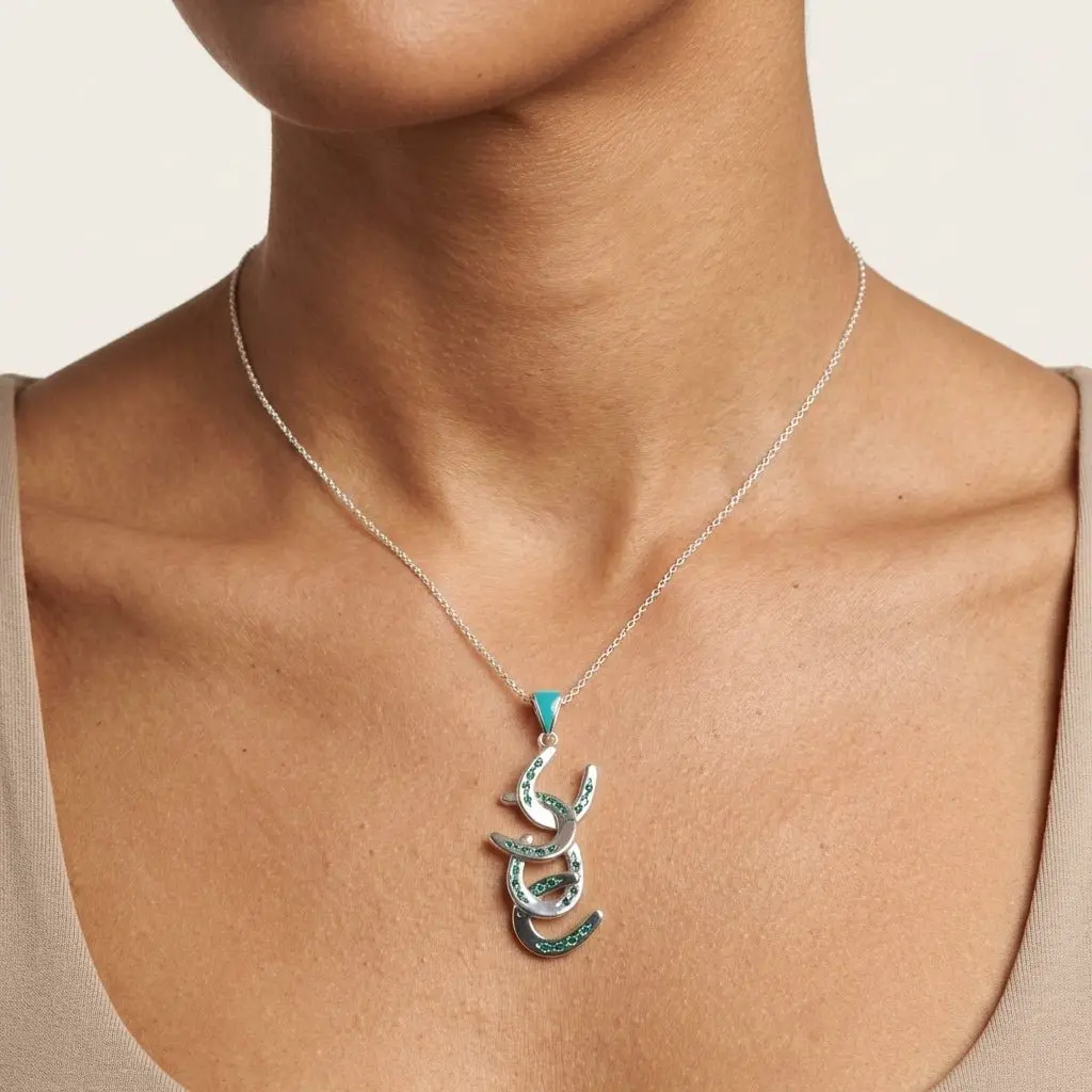 Petite Four Horseshoe Necklace - Image 5