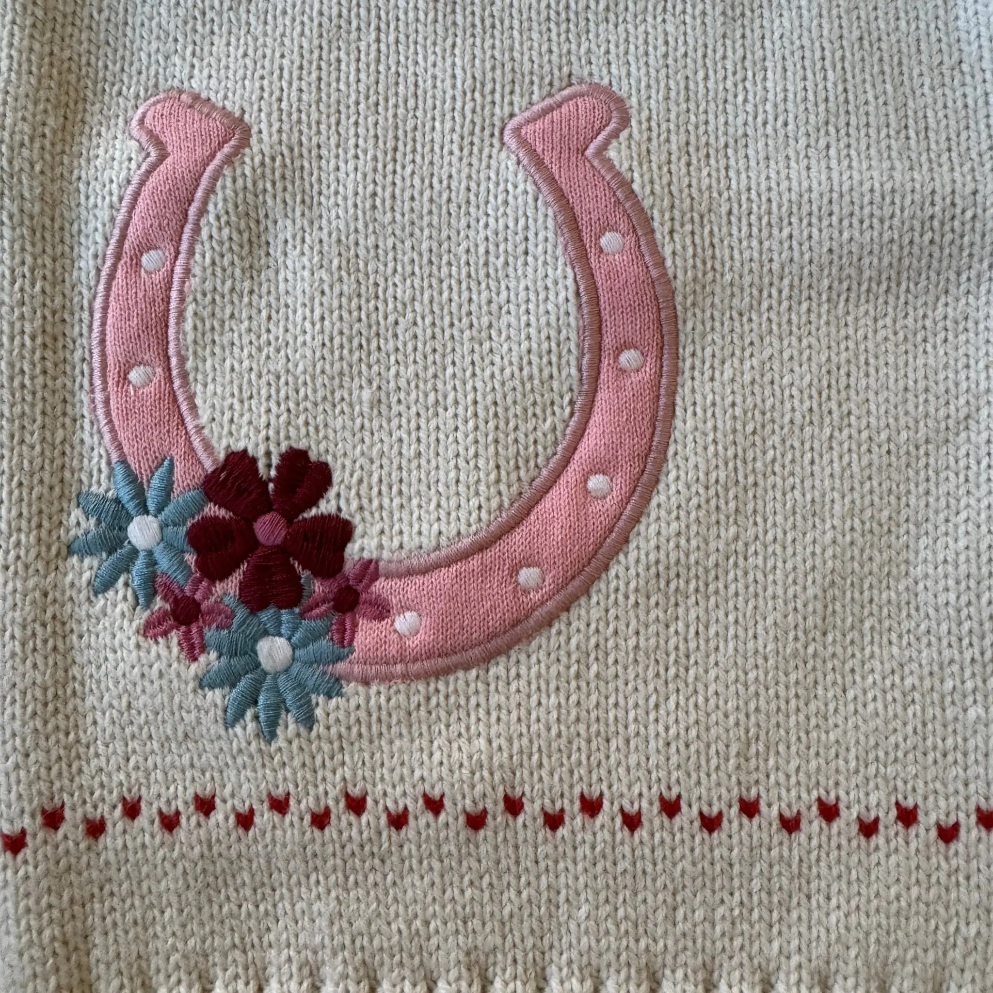 Lil' Dreamer Horseshoe Kids Cardigan - Image 3