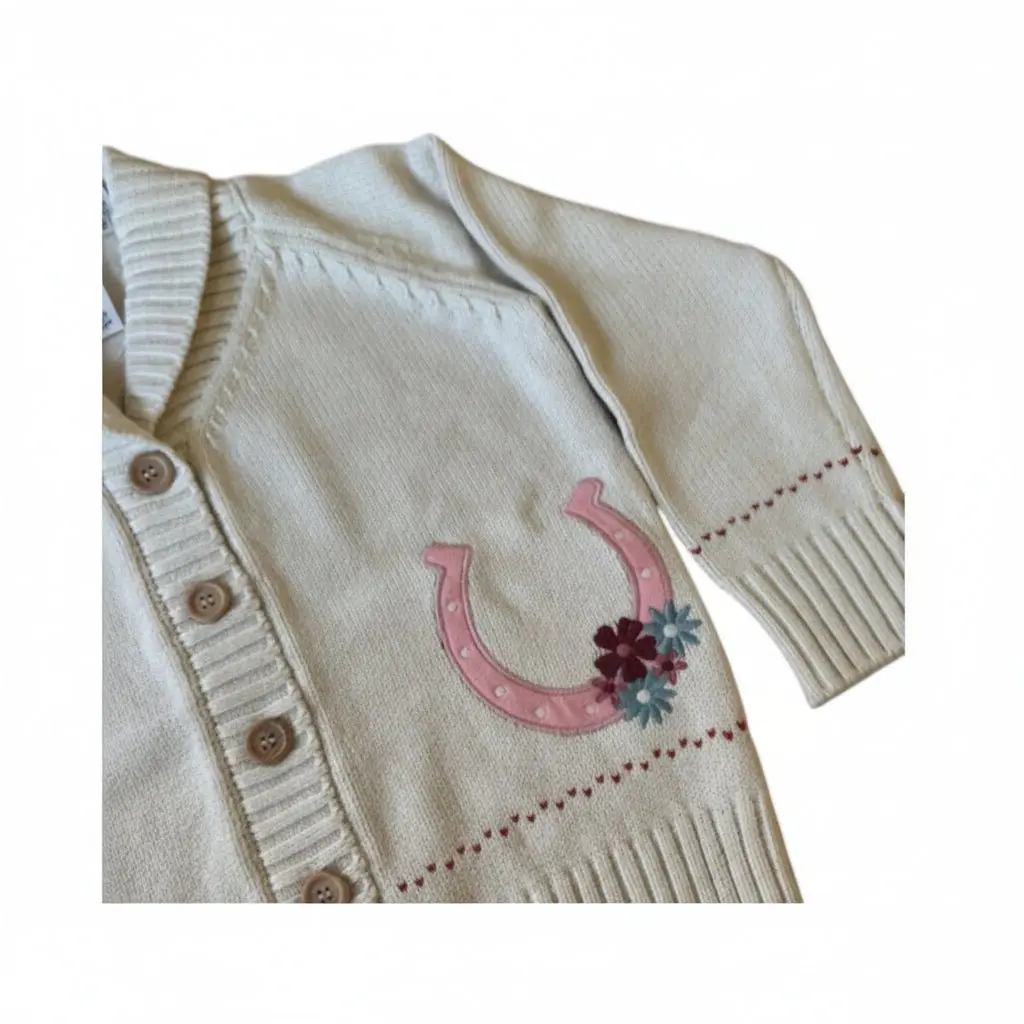 Lil' Dreamer Horseshoe Kids Cardigan - Image 4