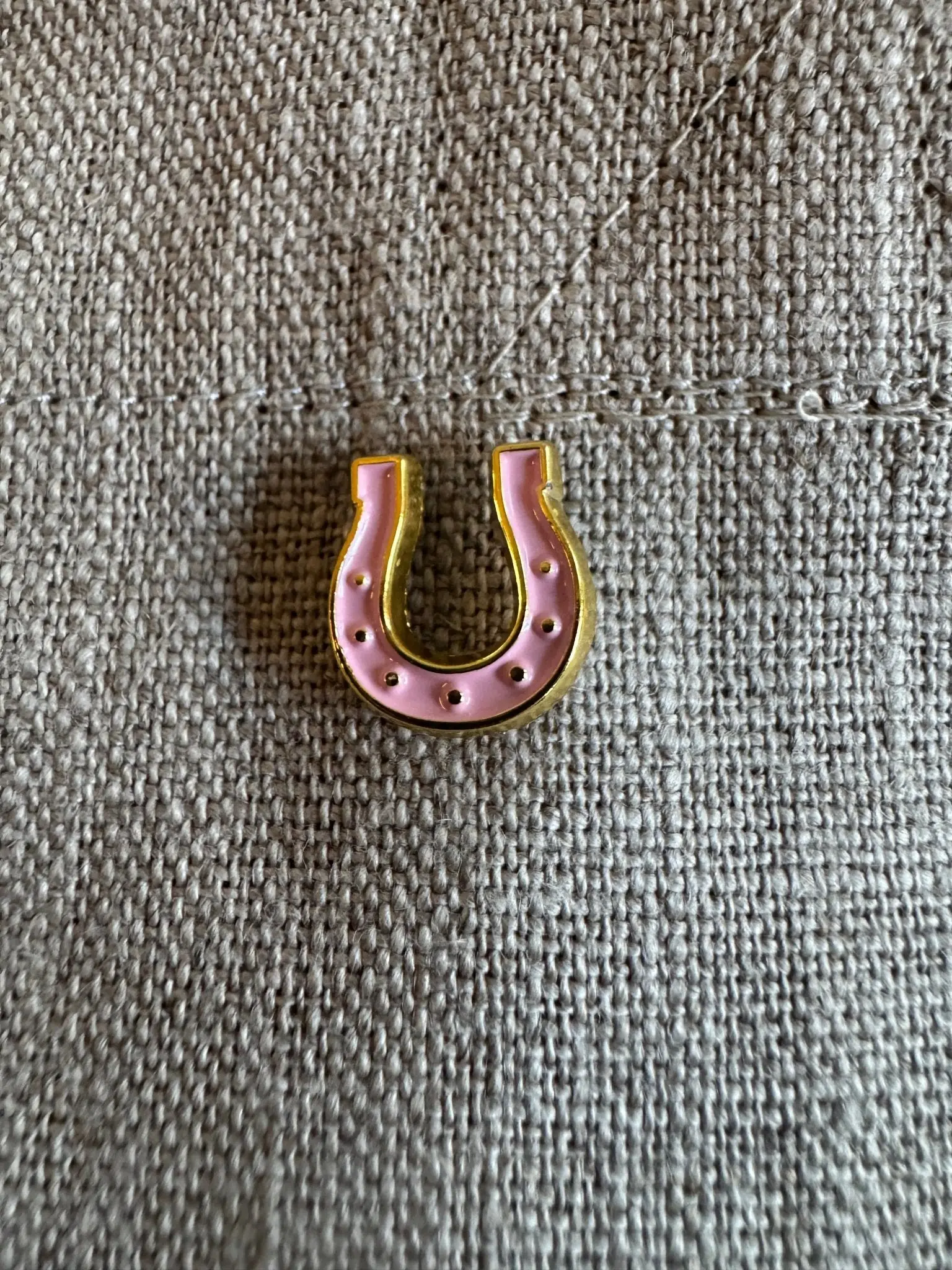 Lucky Pink Horseshoe Pin - Image 3