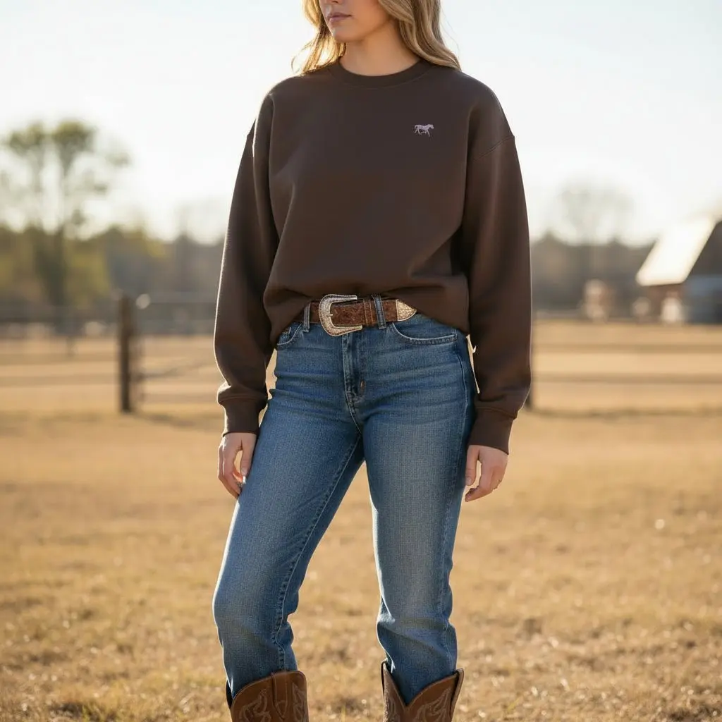 Chestnut Charm Horse Sweatshirt - Image 7