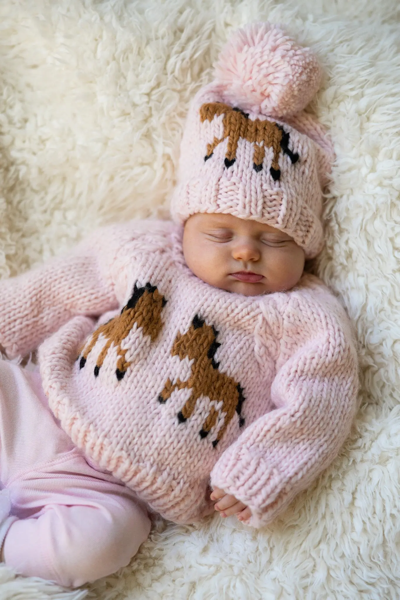 Pony Handknit Sweater (Pink) - Image 5