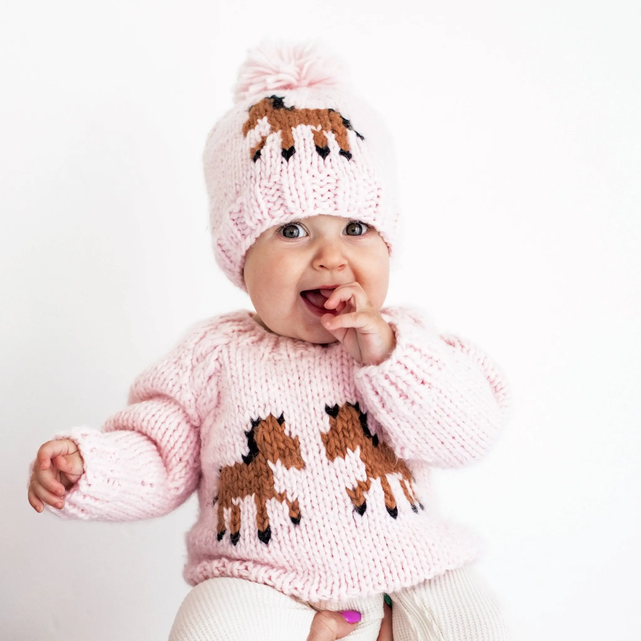 Pony Handknit Sweater (Pink) - Image 6