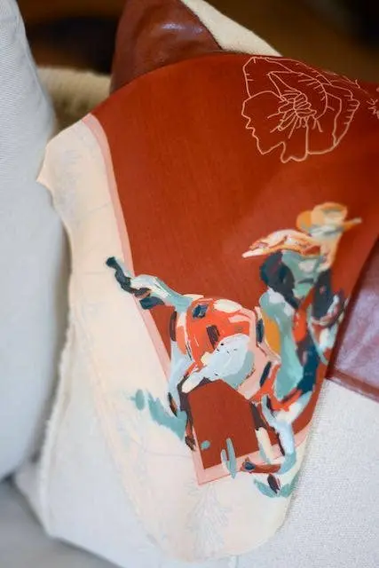 Poppy Cowgirl Silk Scarf - Image 3