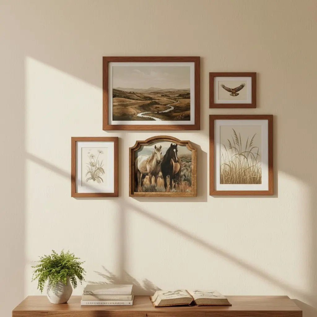 Provincial Two Horses Art - Image 2