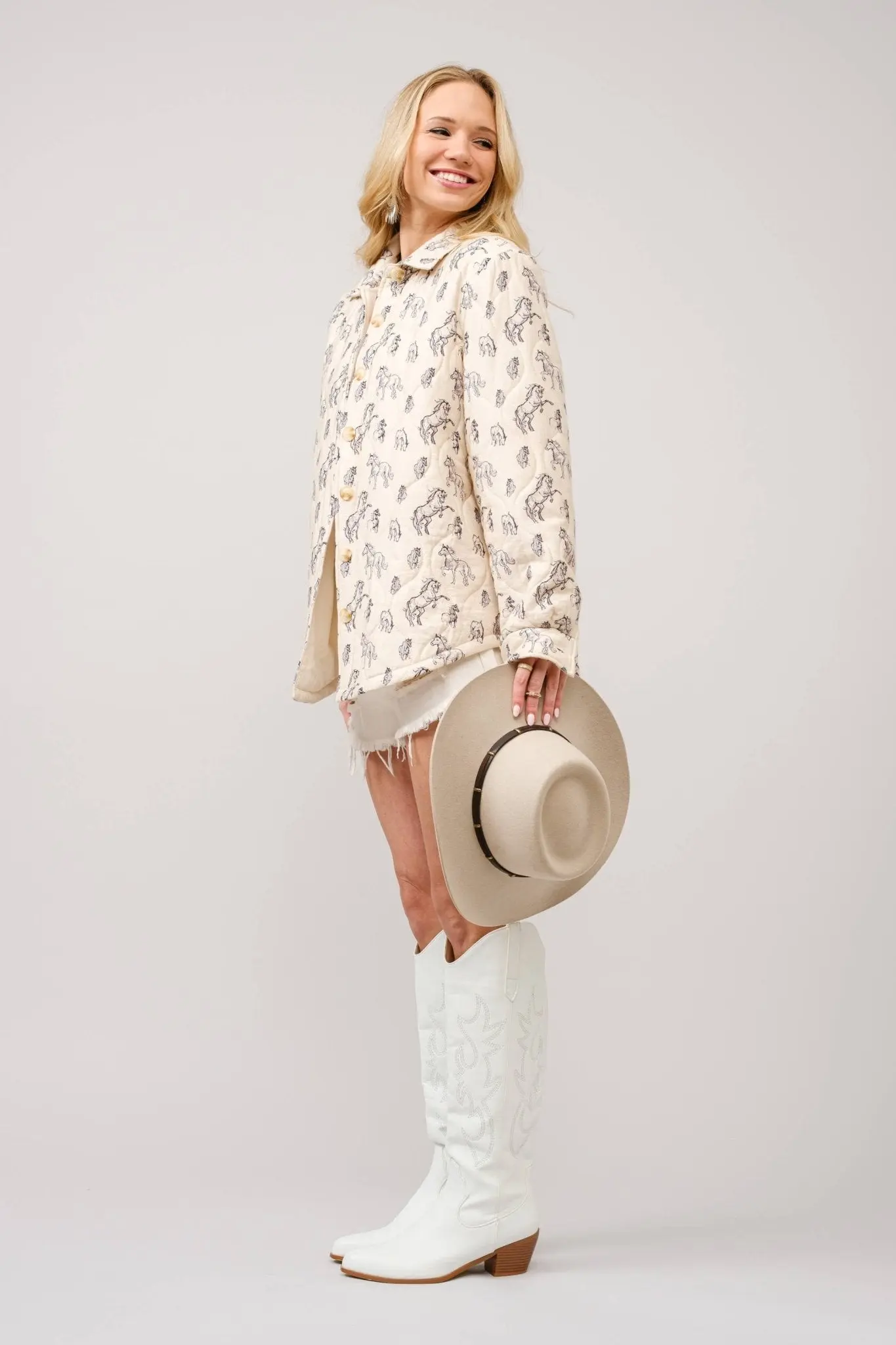 Quilted Western Horse Jacket - Image 3