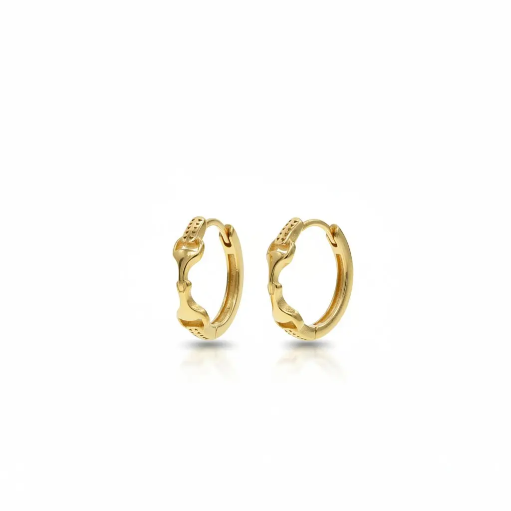 Snaffle Bit Hoop Earrings - Image 3