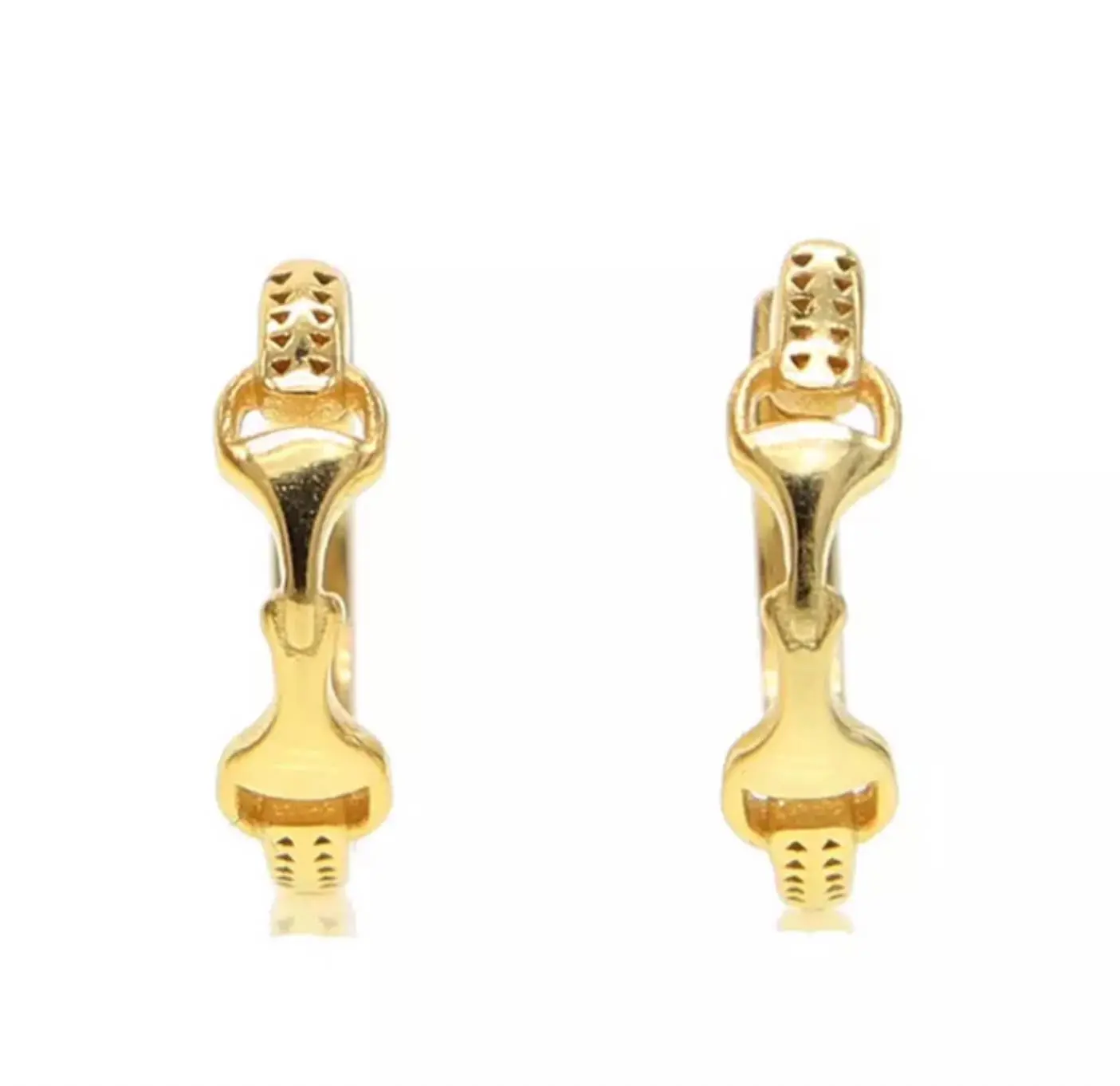 Snaffle Bit Hoop Earrings - Image 4