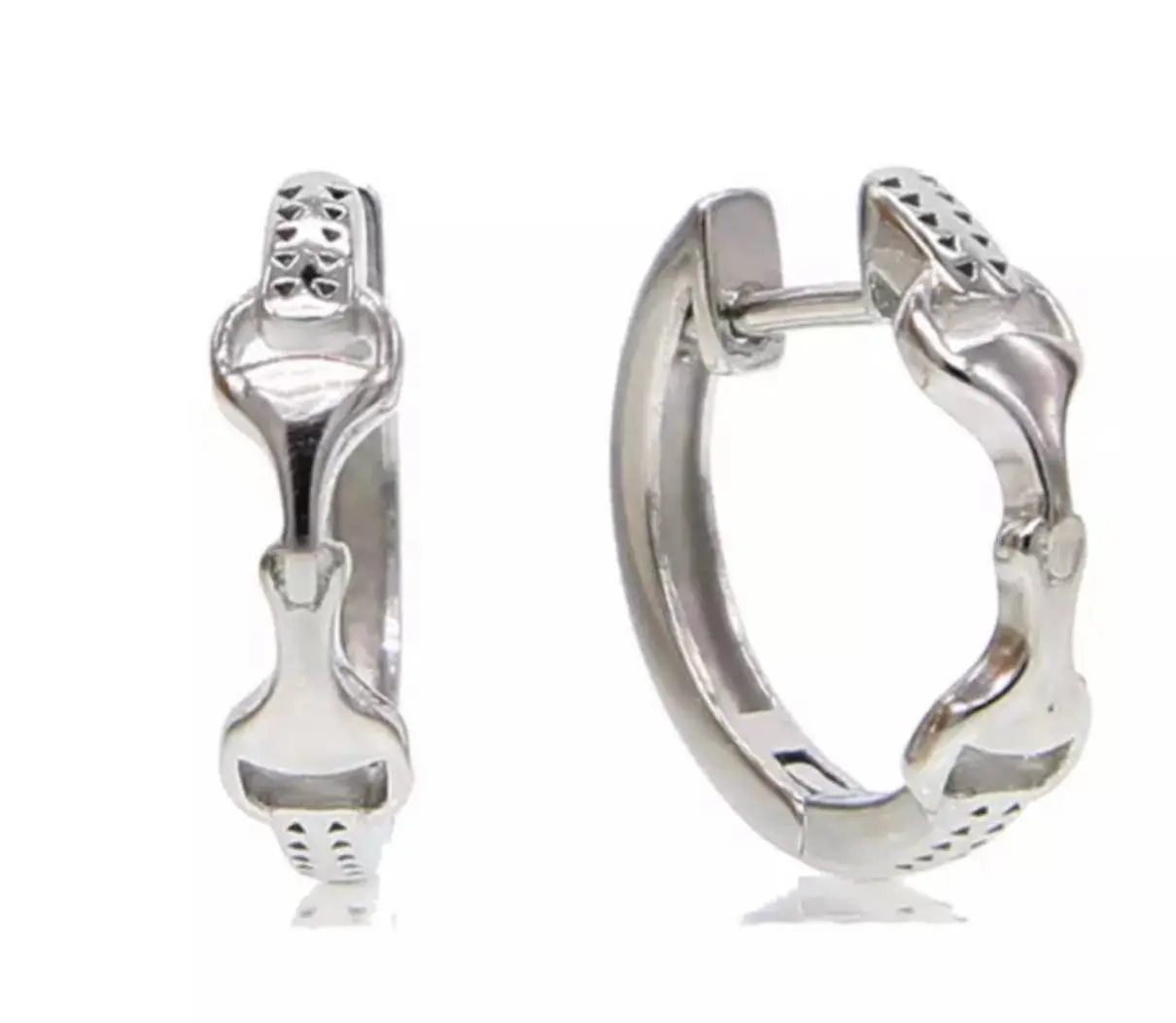 Snaffle Bit Hoop Earrings - Image 6