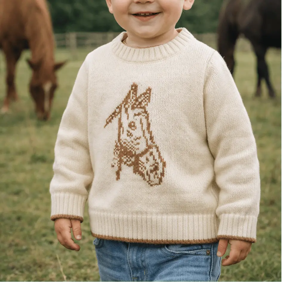 Tiny Trotter Horse Toddler Sweater - Image 3