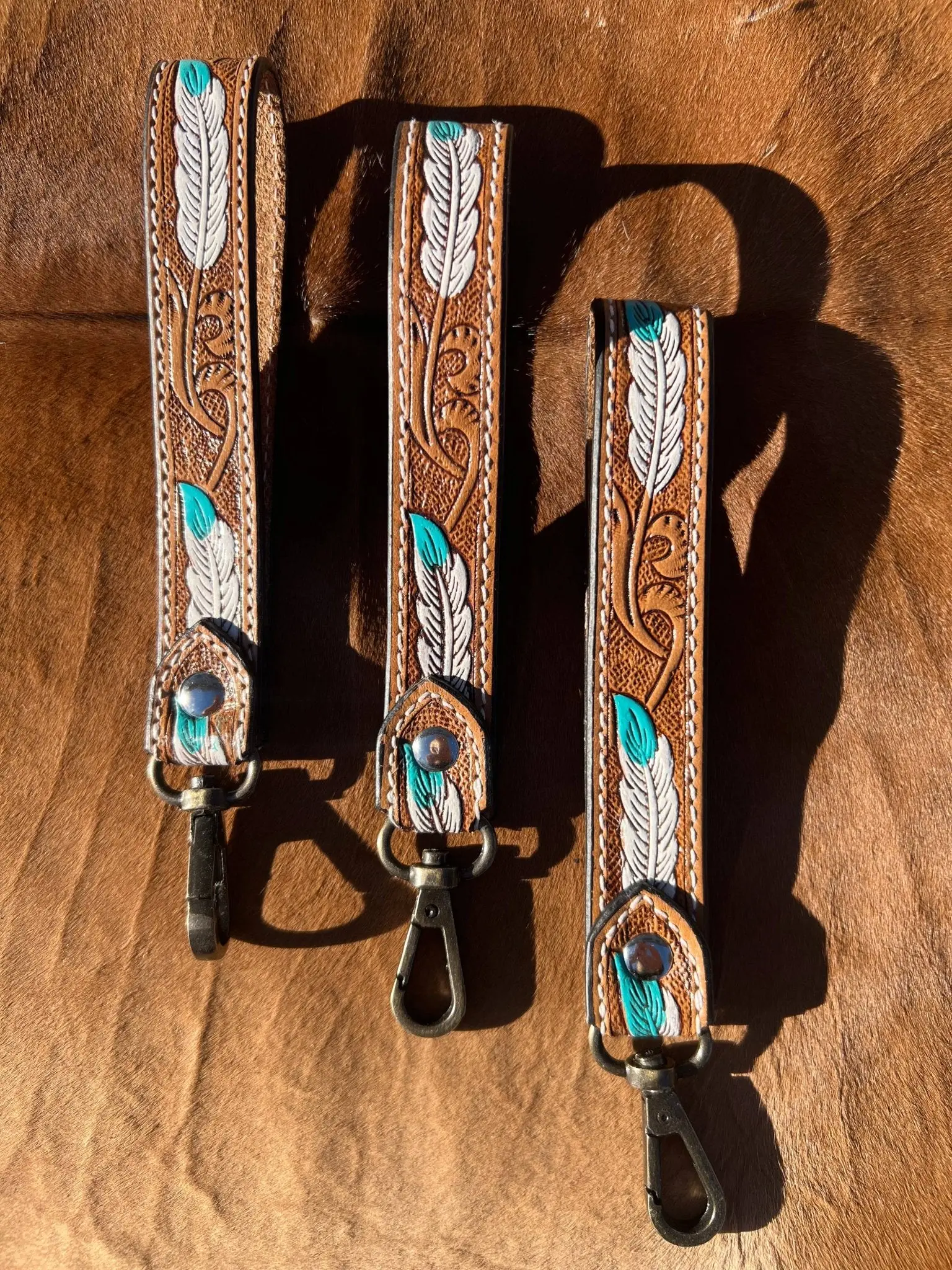 Western Leather Keychain - Image 3