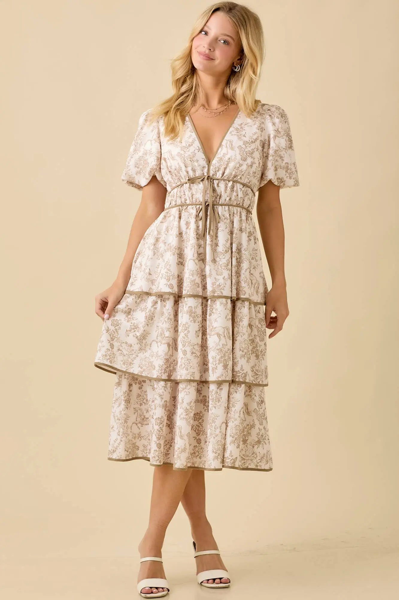 Vintage Horse Toile Dress - Image 11