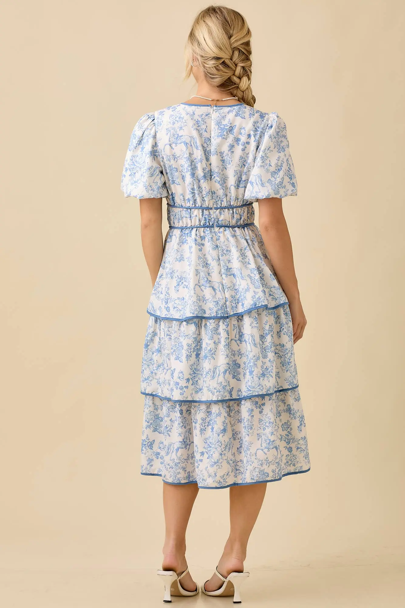 Vintage Horse Toile Dress - Image 3