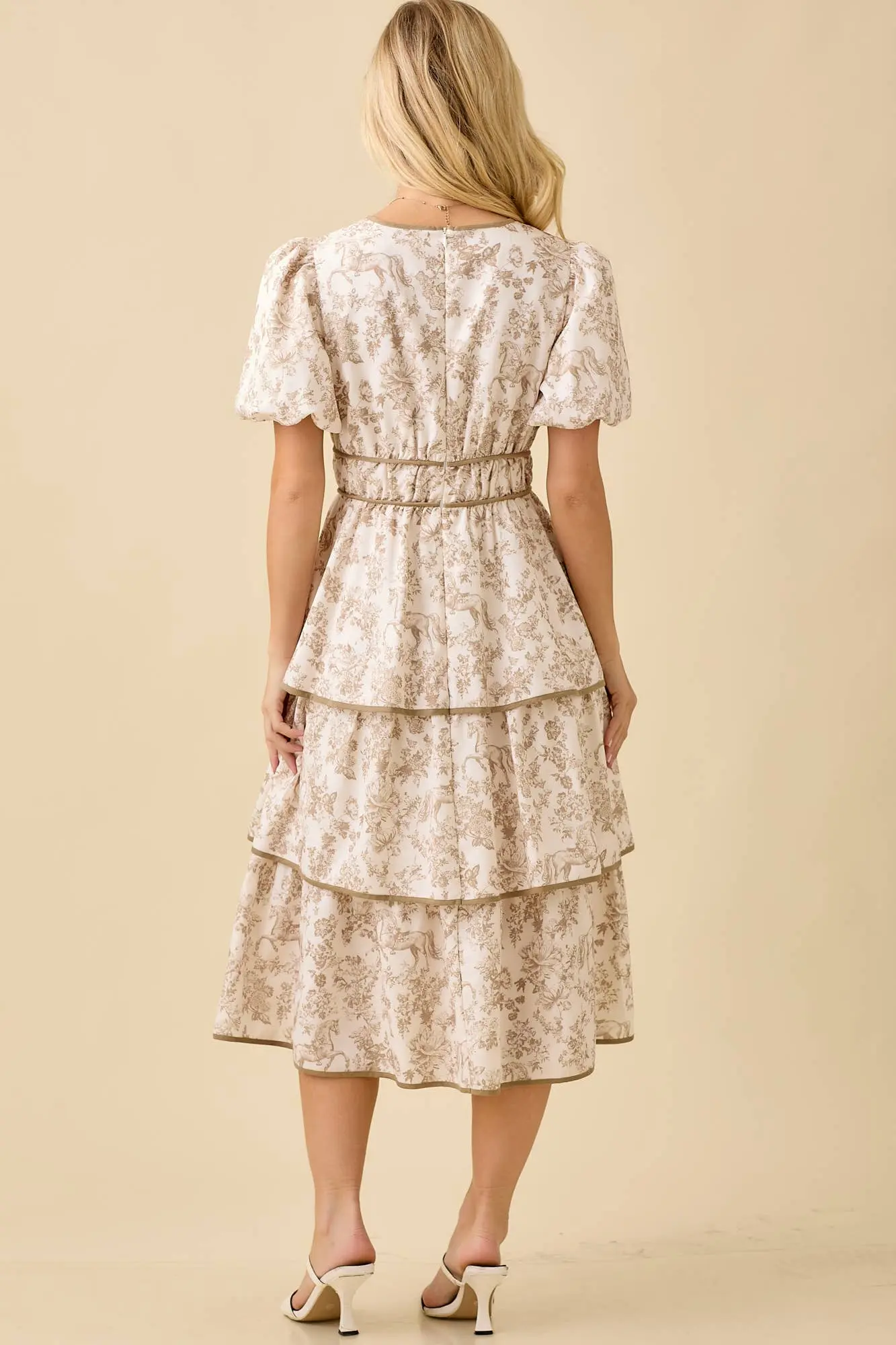 Vintage Horse Toile Dress - Image 8