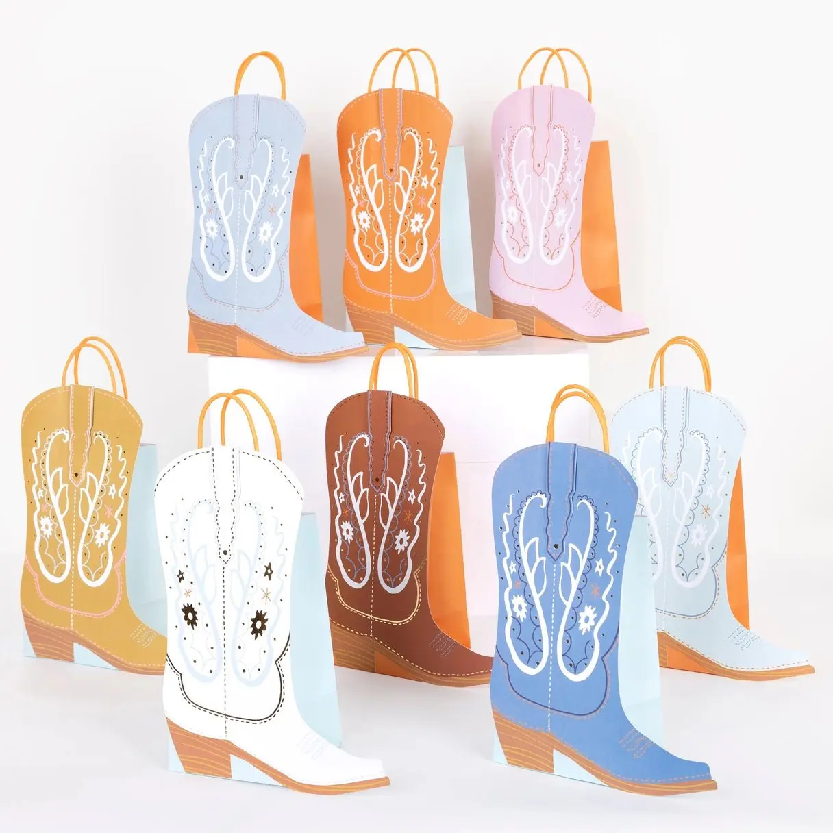 Western Boot Party Bags (8 pack)