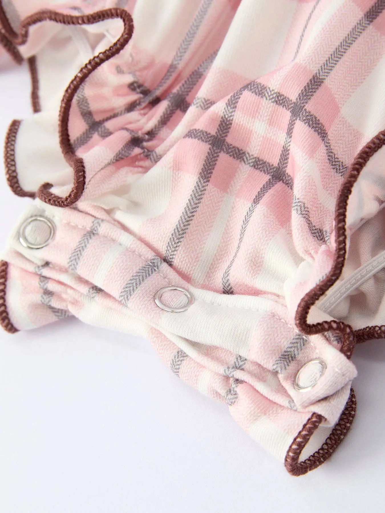 Plaid Horse Baby Girl Romper - Image 4