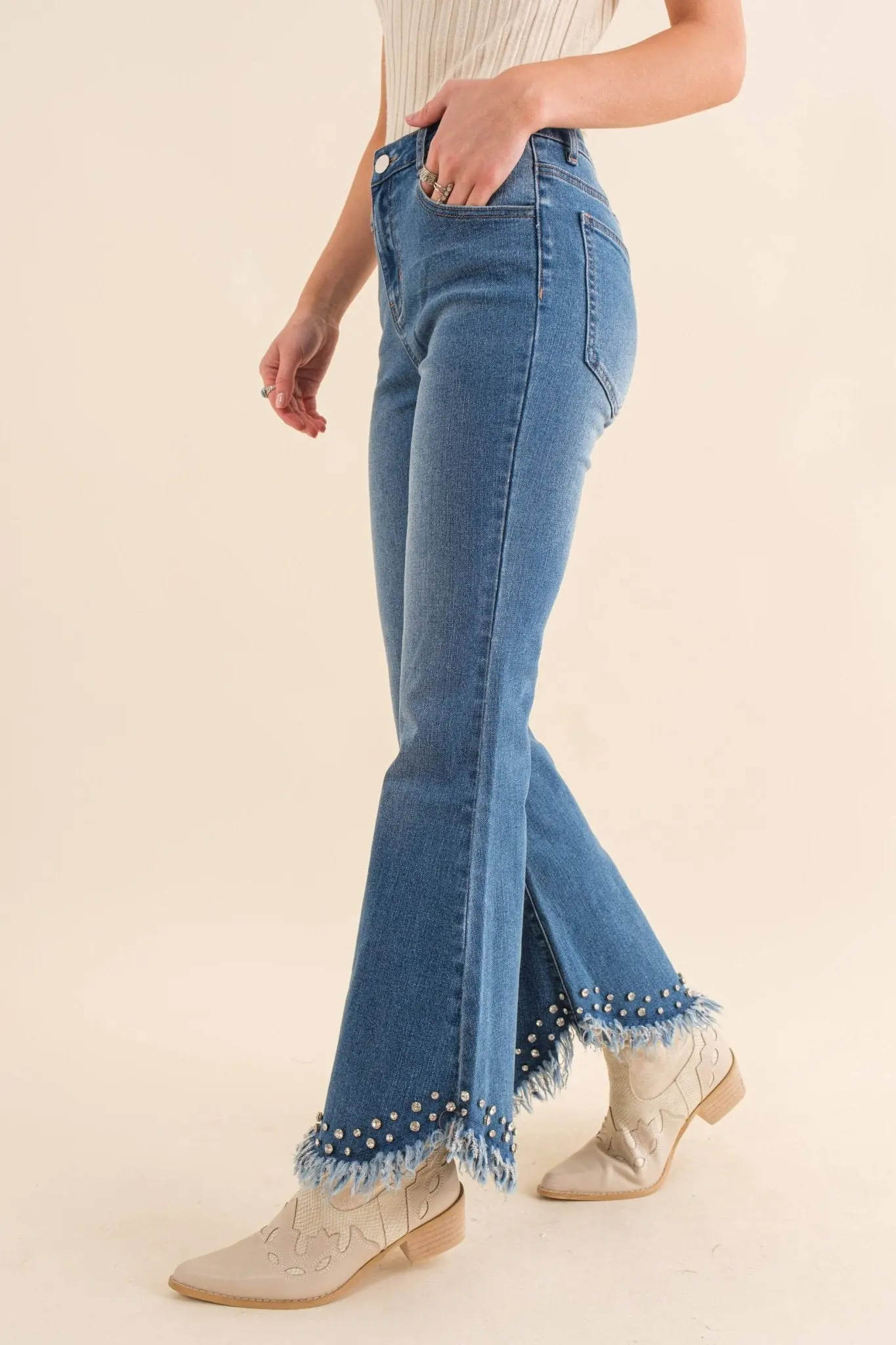 Cowgirl Rhinestone Jeans - Image 3