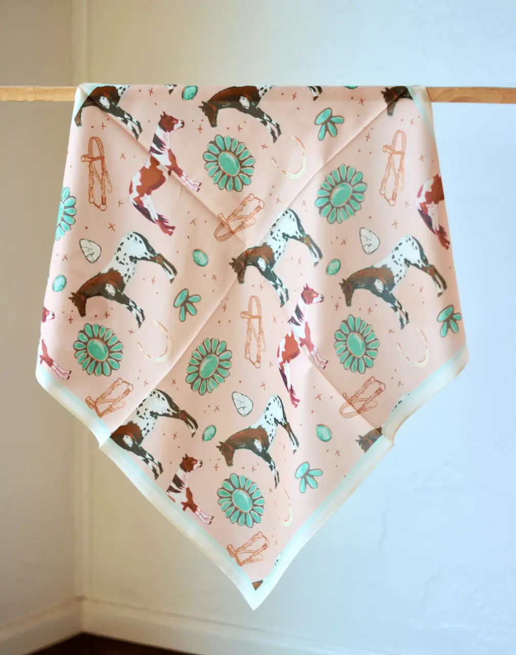 Western Peach Silk Scarf - Image 3