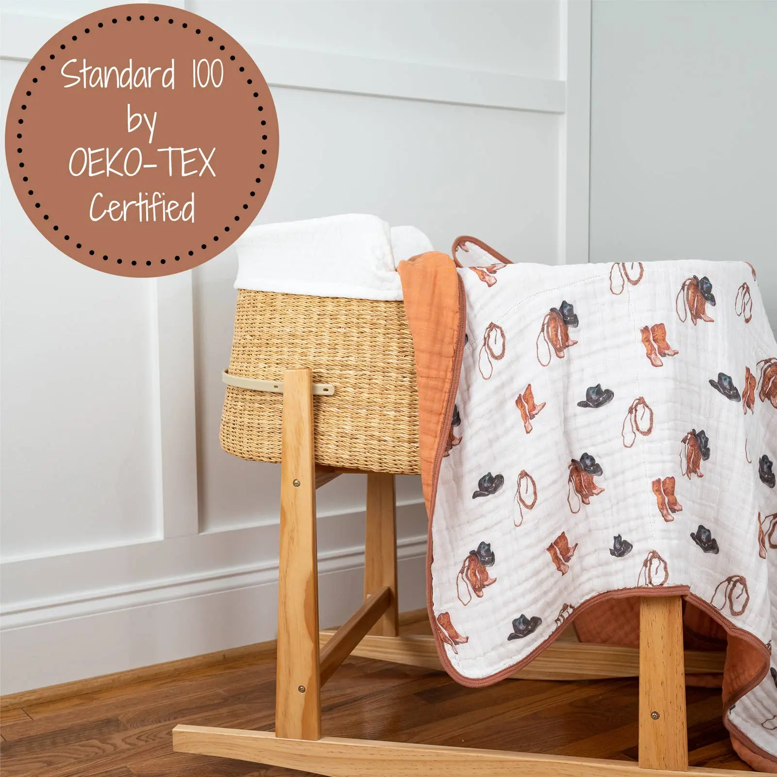 Western Toddler Muslin Blanket - Image 5