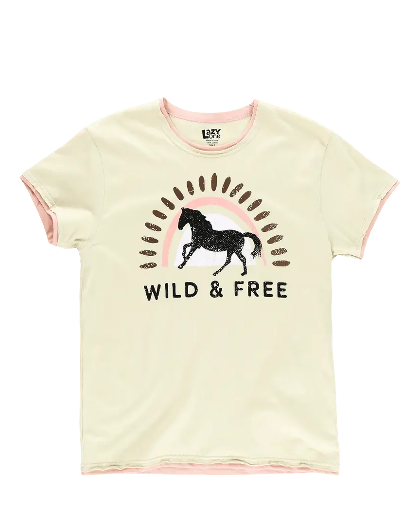 Wild & Free Horse Pajama Tee - Image 3