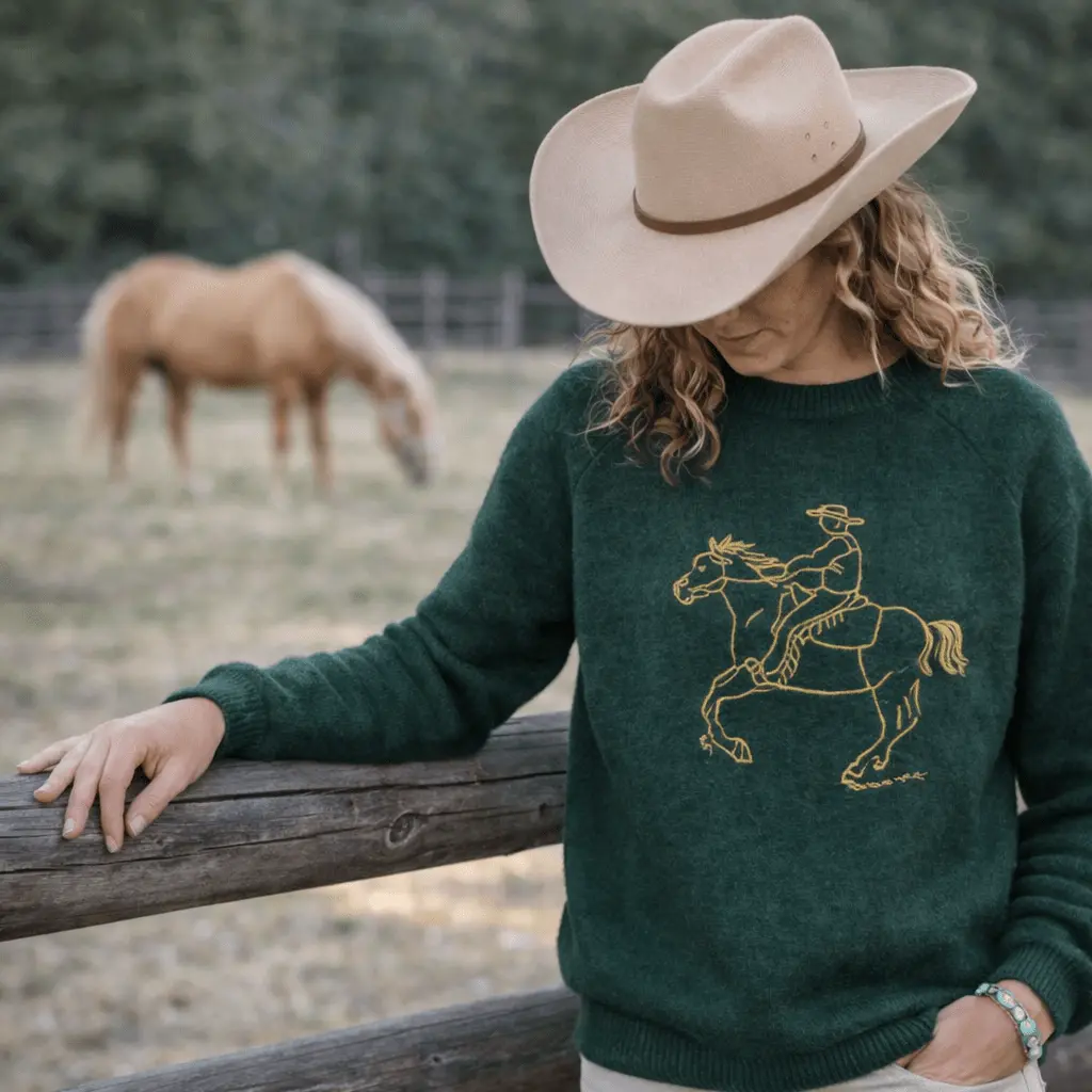 Bridle Up Rider Sweater (Green) - Image 5
