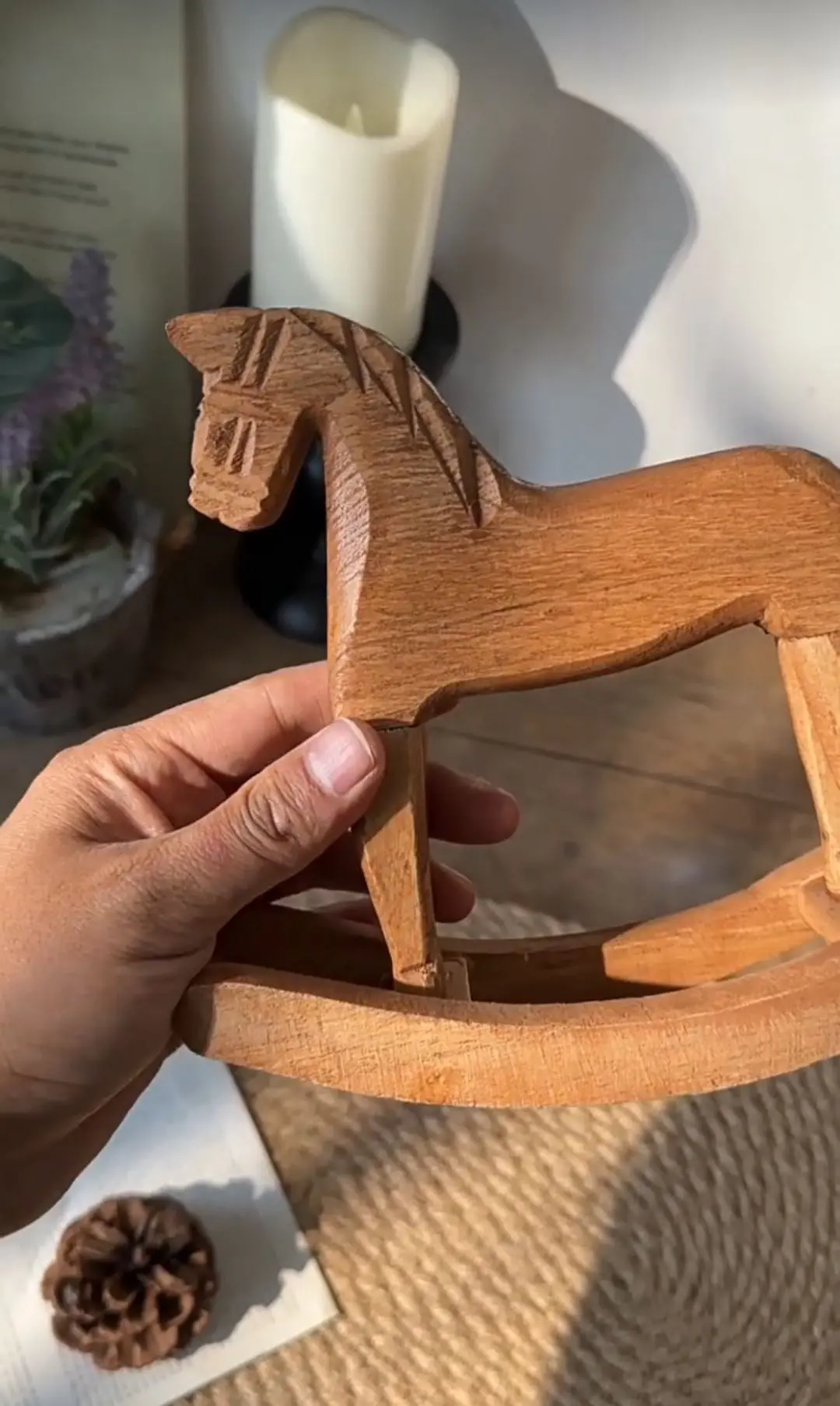 Wood Rocking Horse Decoration - Image 3