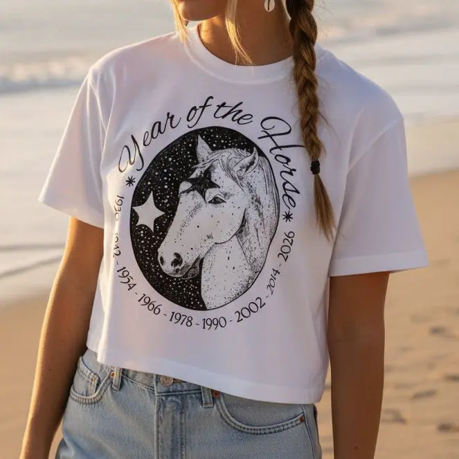 Year of the Horse Cropped T-Shirt
